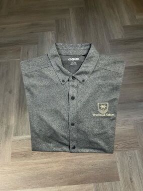 OGIO Shirt Mens XL Gray The Boca Raton‎ Resort Club Logo Button-Down Performance